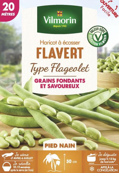 Légumes Secs - Haricot Nain à Ecosser Flavert (type Flageolet) - 20 m - PACKAGING_RECTO